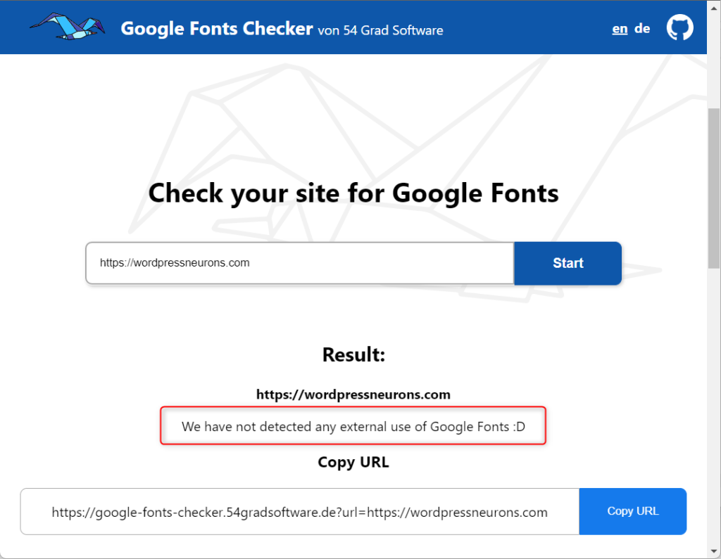 Confirmation de l'utilisation de polices Google servies depuis un serveur tiers