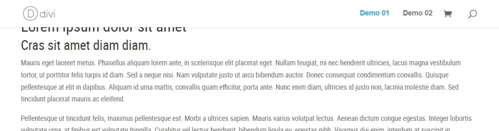 Un contenu ancré est placé trop haut dans la page et le titre est ainsi caché par le menu. 