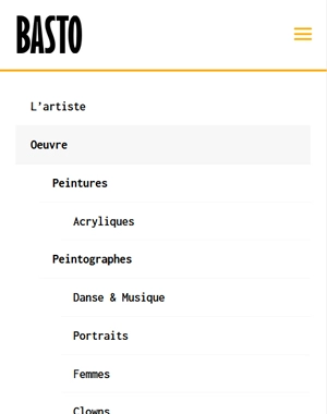 Menu Divi déplié en mobile